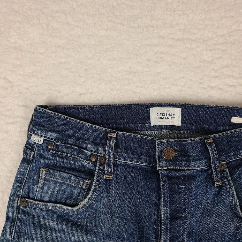 Citizens Of Humanity Jeans Women 25 Blue Emerson Button Fly Slim Boyfriend Denim